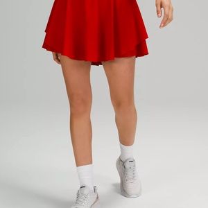NWT Lululemon Court Rival High Rise skirt dark red size 0
